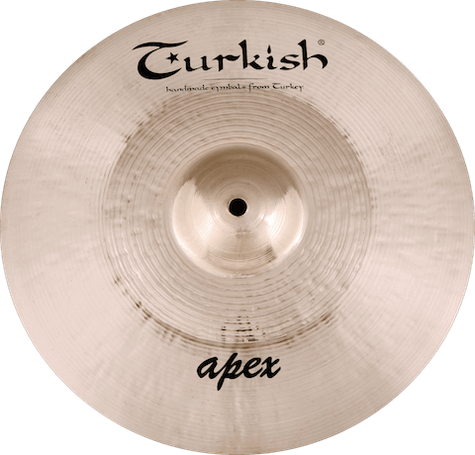 Apex Hi-Hat von Turkish Cymbals mit schwerem, ungedrechseltem Unterbecken für klaren und crispen Klang.