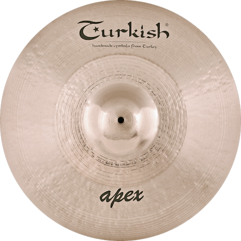 Turkish Cymbals Apex Ride with a large, powerful bell for clear projection and defined accents.
