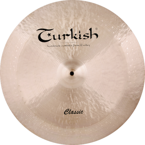 Turkish CymbalsのClassic チャイナシンバル。高く切れのあるトーンで、エキゾチックなアクセントとダイナミックな音響空間を演出。