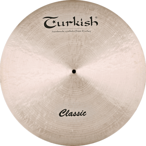 Classic Ride της Turkish Cymbals – καθαρή, κοφτερή καμπάνα με ζεστό, σκούρο ήχο και άμεση απόκριση stick.