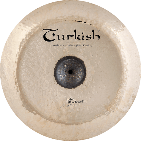 John Blackwell China – Dünnes Effektbecken mit brillantem Finish und Raw Bell. Schnell, explosiv und trashig im Sound.