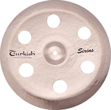 Sirius China Holey– Dünnes Effektbecken mit kurzen, explosiven Sounds. Perfekt für aggressive Akzente in Rock, Jungle & Progressive.