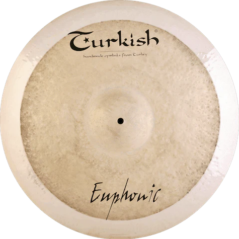 Euphonic Serie von Turkish Cymbals – Polierte Ränder, Asitbad und Hämmerung, dunkler und kontrollierter Klang.