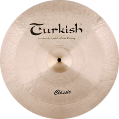 Classic China Reverse von Turkish Cymbals – Schnelle Ansprache, kurzer Klang, umgedrehte Glocke für vielseitige Beckenklänge.