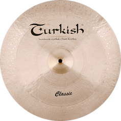 Turkish Cymbals Classic China Reverse – gyors megszólalás, rövid hangzás, fordított kupola a sokoldalú cintányérhangzásért.