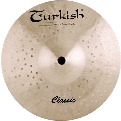 Turkish Cymbals Classic Splash – bright, biting sound with fast response and short decay.