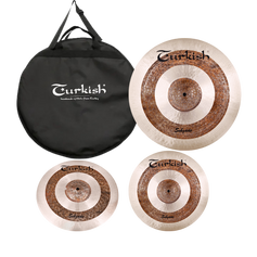 Sehzade Set 1 – 14 Hi-Hat, 16 Crash, 20 Ride e custodia. Piatti B20 versatili con un carattere sonoro caldo e terroso.