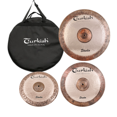 Studio Set 2 – 14 Hi-Hat, 16 Crash, 20 Ride e borsa. Cymbal Set dinamico con Finish brillante e Stick Response precisa.